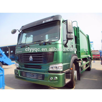 SINOTRUK HOWO 4*2 solid waste compactor truck with 300hp